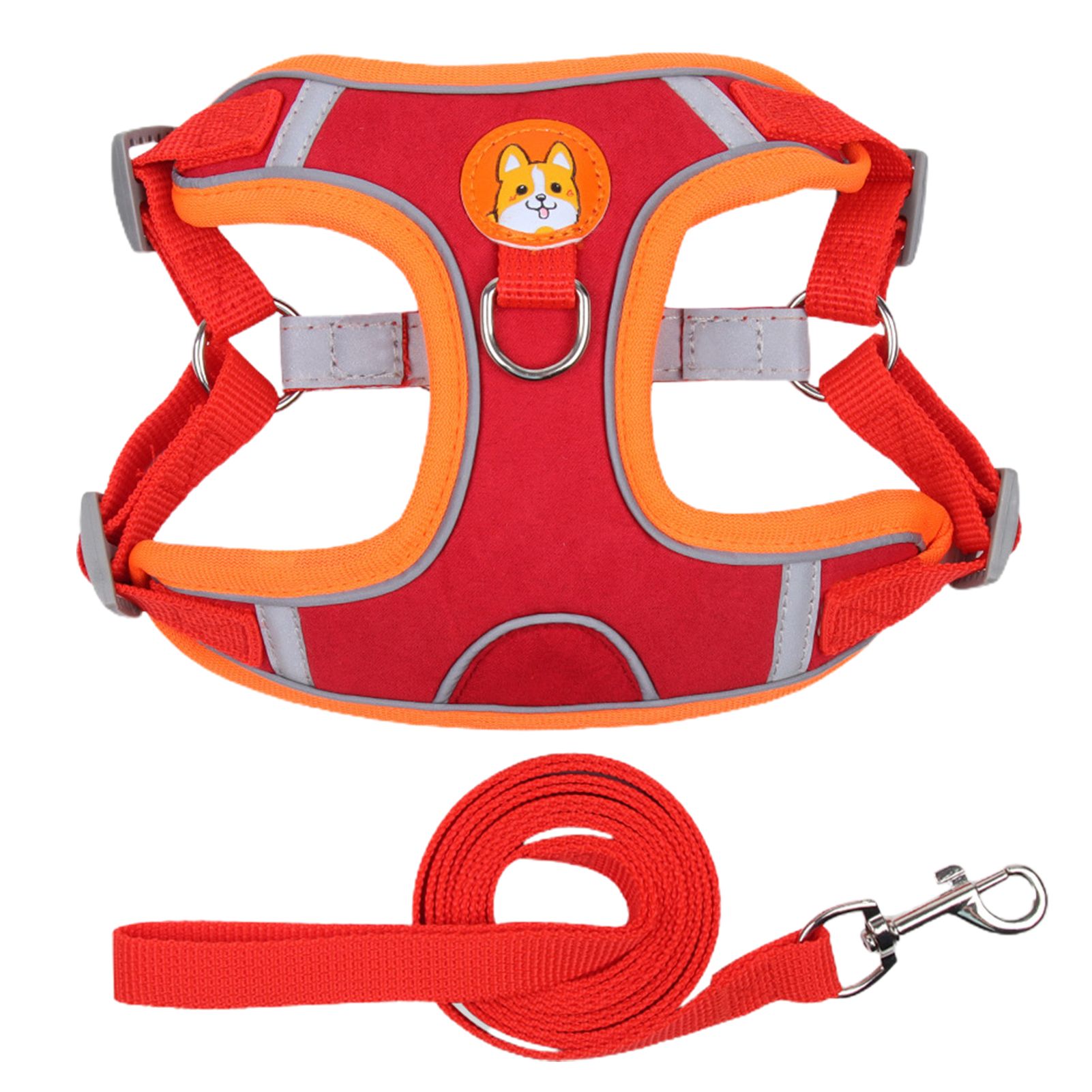 Dog Vest Soft Texture Comfortable Pet Dog Harness Vest Walking Leash