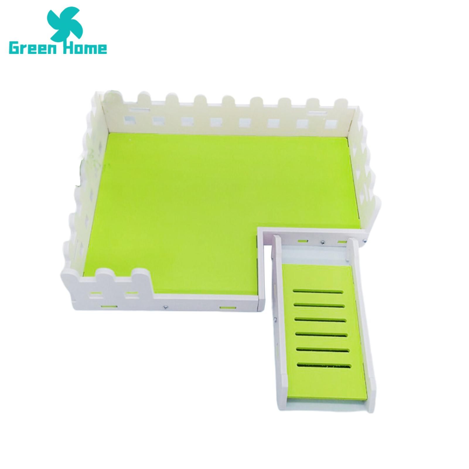 Pet Cage Platform with Fence DIY Small Pet House Platform ladder Toys