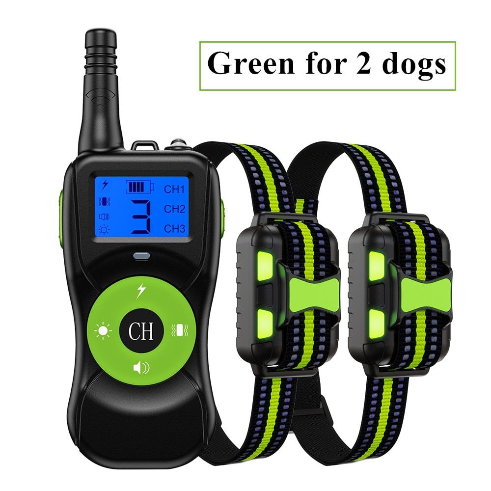 New 800m (2600ft)  training collar T502  Beeper Collar Rechargeable Nylon Electronic  Training Collar 4 mode 40% off Green for 2 s
