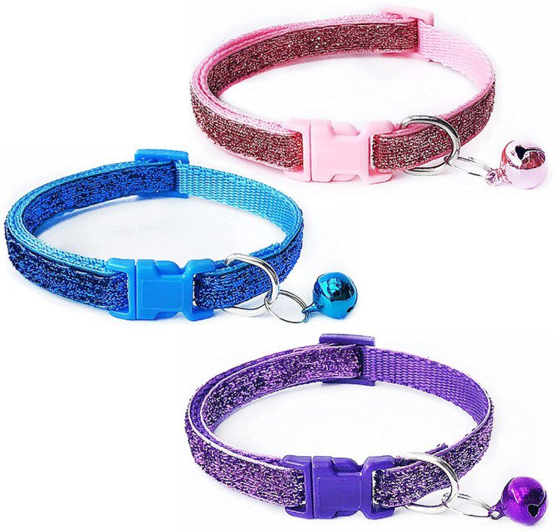 YellowCult Dog & Cat Anti-stress Collar  (Medium, pink, Blue, Purple)