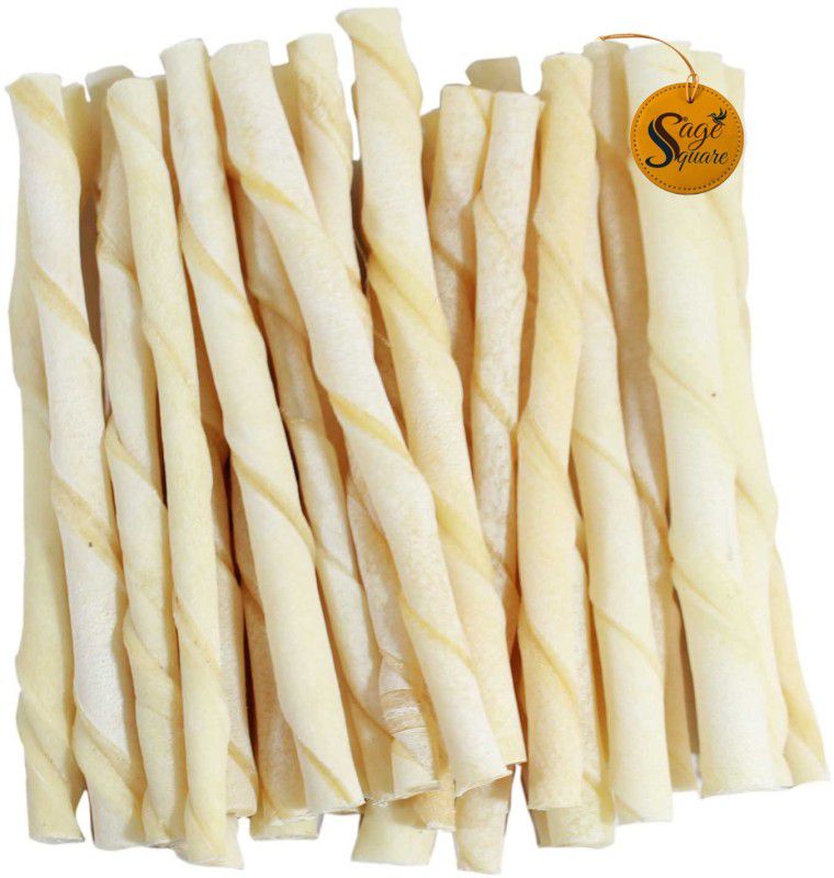 Sage Square High Protien Spiral White Sticks Munchy for Healthy Dog Heathcare (4Kg) Chicken Dog Chew  (4 kg, Pack of 1)
