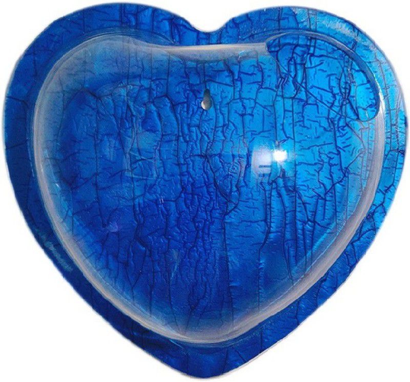 Visata Trenz Wall Mounted Hanging Aquarium Non-Breakable Heart Shape ( Blue Color) Round Ends Aquarium Tank  (0.3 L)