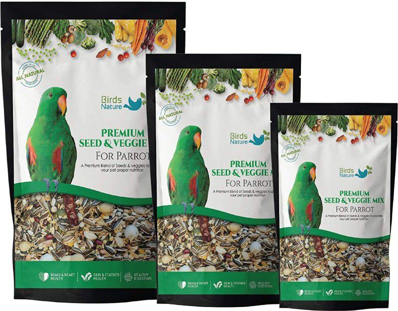 BirdsNature Seed&VeggieAfricanGreys Vegetable 0.5 kg Dry Adult, Young Bird Food