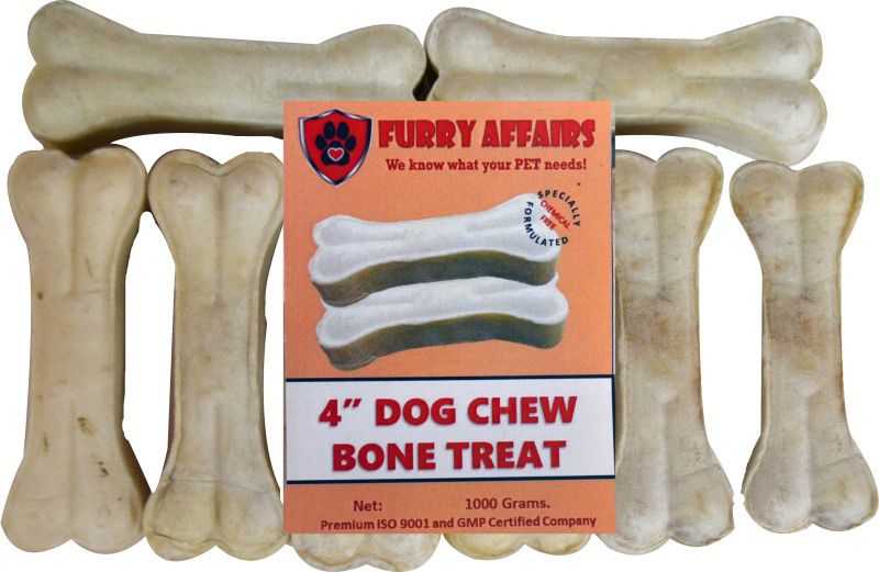Furry Affairs 4 Inch White Bones Dog Chew Dog Treat  (1 kg)