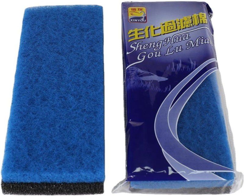 XINYOU Aquarium Bio Filter Sponge| XY-1810 |Blue and Black Size (32*12*2) CM Aquarium Filter Cartridge  ((32*12*2) CM, Pack of 1)
