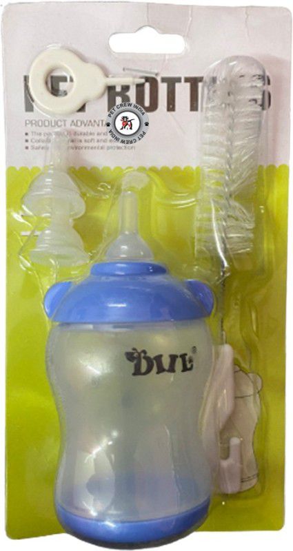 pet crew india Plastic Pet Bottle  (150 ml Blue, Clear)