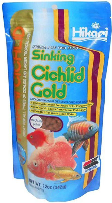 Aadvika international Hikari Cichlid Sinking Gold Pallets Sea Food 0.324 kg Dry New Born Fish Food