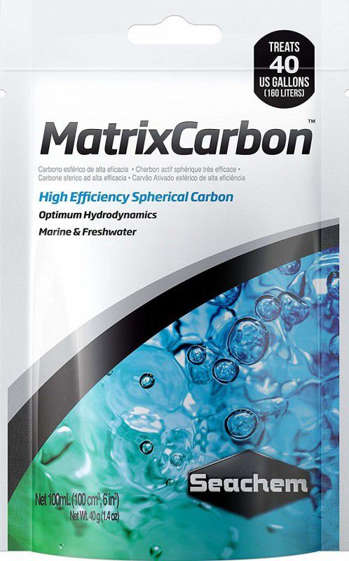 SEACHEM Matrix Carbon 100 ml Pouch Aquarium Filter Cartridge  (N.A, Pack of 1)