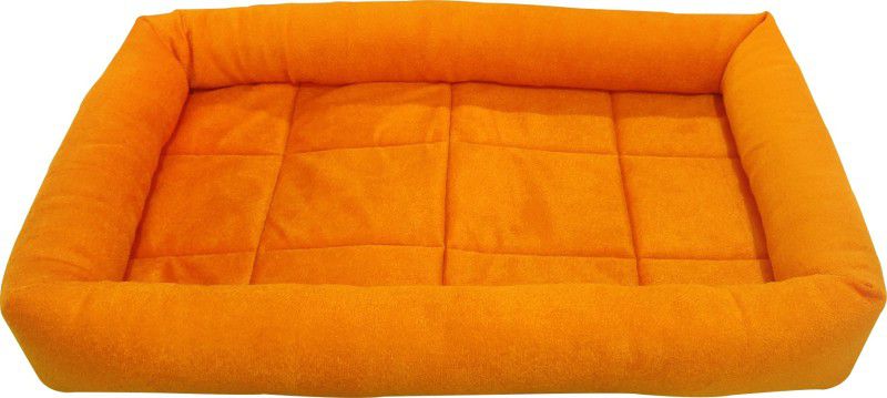 Dogerman Soft Velvet Dog Cat Pet Bed Pad (22"x13"x2" inch) Small S Pet Bed  (Orange)