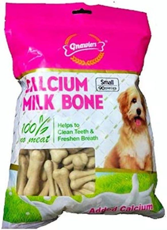Gnawlers Milk Calcium Bone - 90 Piece Milk Dog Treat  (0.85 kg)