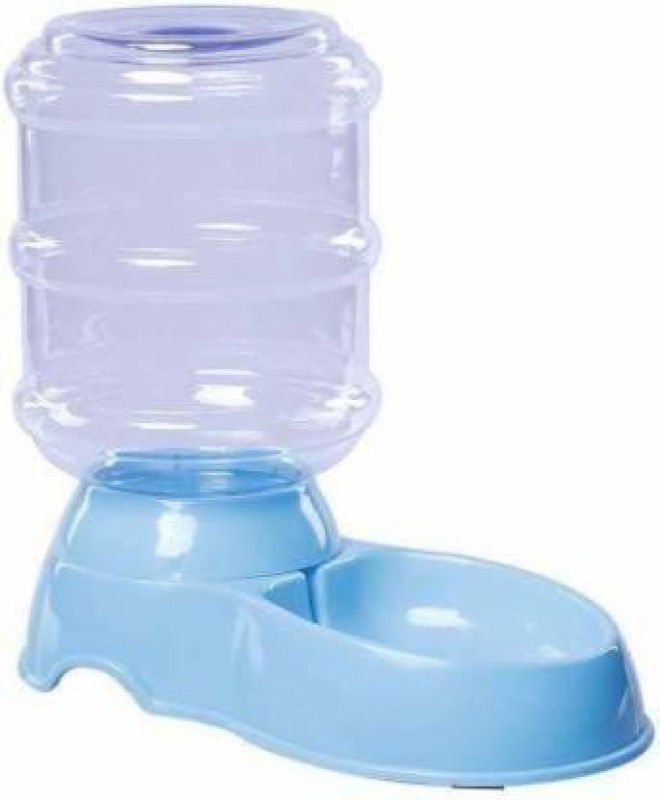 venturejass Dog and Cat Water Dispenser Drinking Fountain Bottle Bowl Round Plastic Pet Bowl & Bottle Round Plastic Pet Bowl  (380 ml Multicolor)