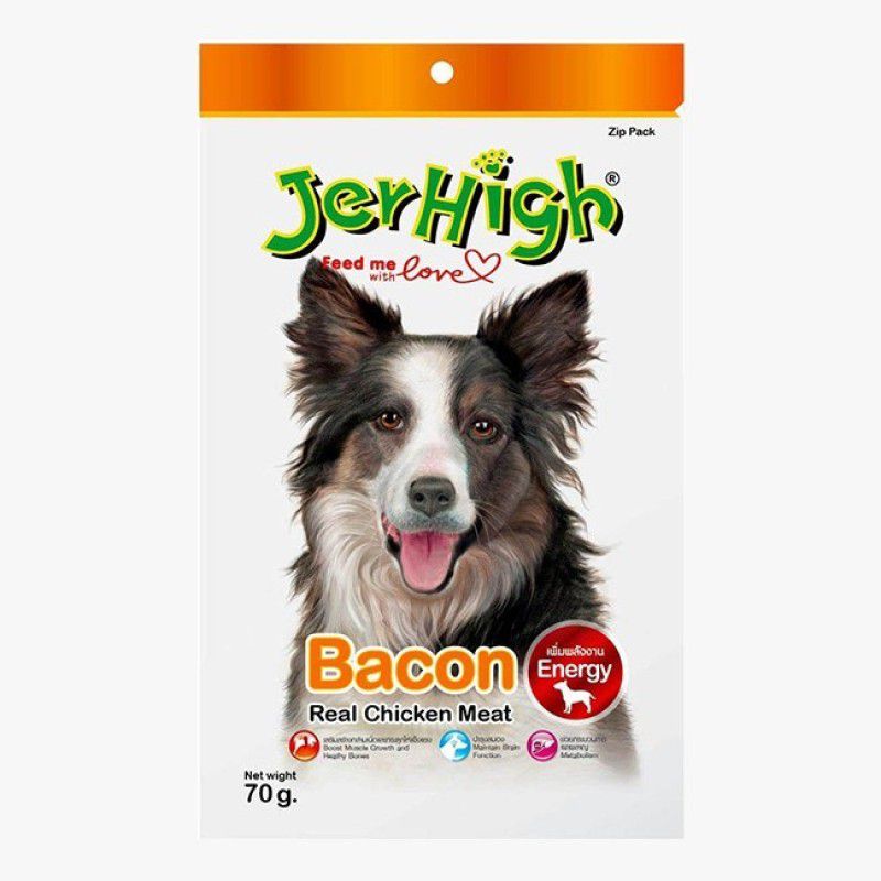 jerhigh Bacon 70gm Pork Dog Treat  (0.36 kg, Pack of 3)