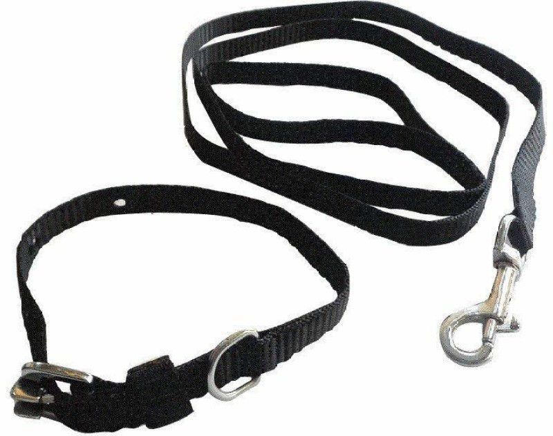 SNOOPY Lead Leash with Collar 15 cm Dog Chain Leash  (Black)