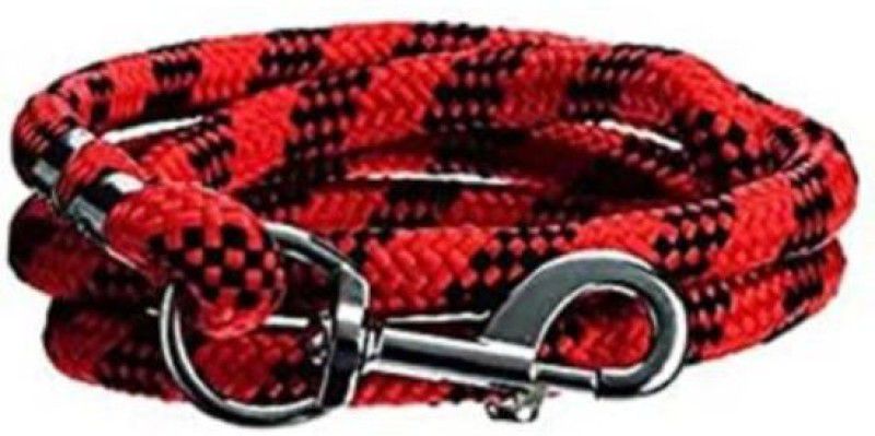 PawCloud 122 cm Dog Cord Leash  (Red, Black)