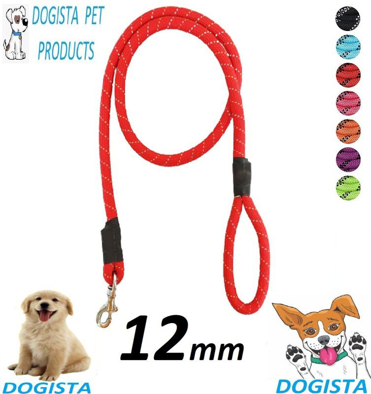 DOGISTA DOG ROPE 12MM WITH STRONG HOOK & SLIVING COVER, COLOR MAY VARY 145 cm Dog Cord Leash  (Multicolor)