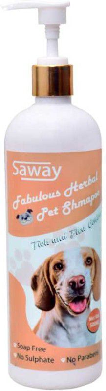 SAWAY SAWAY Flea and Tick, Anti-itching, Anti-fungal,Febulous Herbal Pet Shampoo 500ml Flea and Tick, Anti-itching, Anti-fungal, Conditioning Febulous Herbal Dog Shampoo  (500 ml)