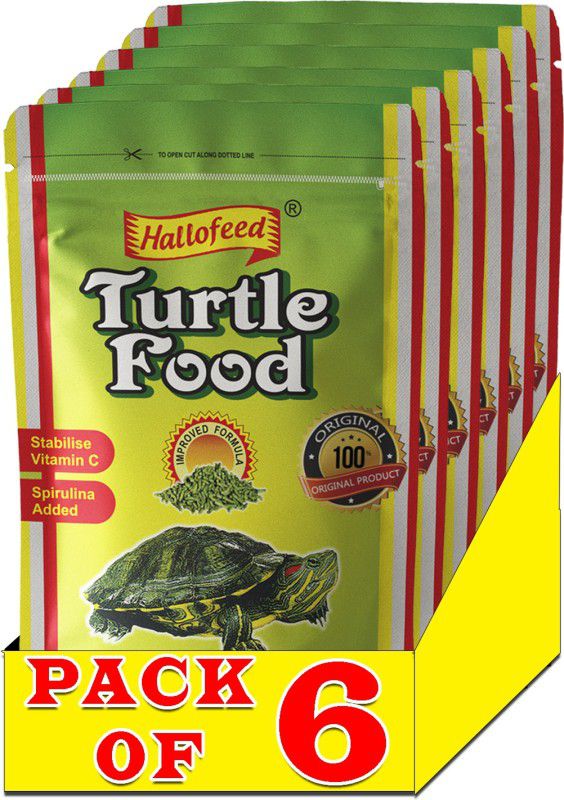 Hallofeed SPECIAL TURTLE FOOD PACK OF 6-600GM 0.6 kg (6x0.1 kg) Dry New Born Turtle Food