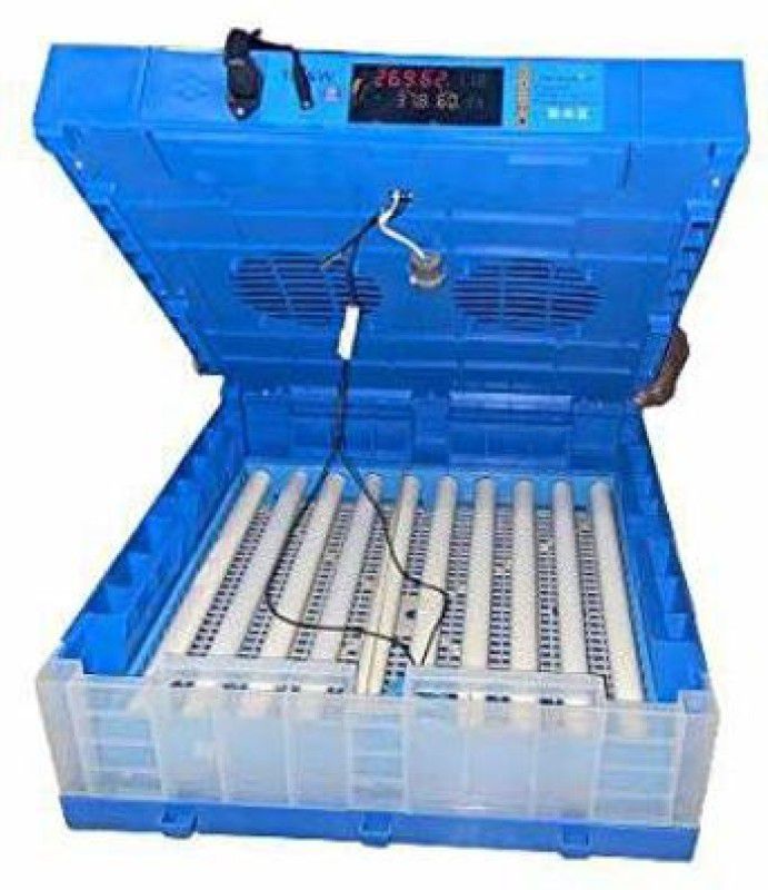 TM&W 64 64 Chicken Egg Rolling Type Automatic Egg Incubator Capacity of 64 Eggs (Any Size Egg can be Hatched, Blue) Egg Incubator
