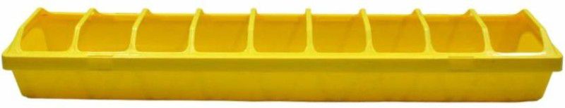Taiyo Pluss Discovery Chicken Food Feeder, Size: (51X10X6 cm) (LXWXH), Poultry Trough Food Feeding Tray with Holes, Poultry Chicken Feeder Trough Tool Farming Tool, Suitable for Hen, Chick (Yellow) Common Bird Feeder  (Yellow)
