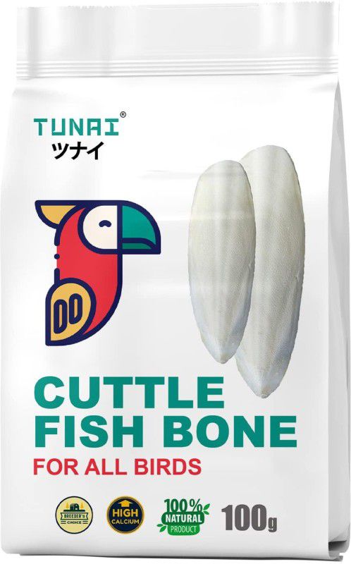 TUNAI Cuttlefish Bone for All brids finches, goldfinches, sparrows, grosbeaks, towhees, cardinals and Buntings Fish 0.1 kg Dry New Born, Adult, Young, Senior Bird Food