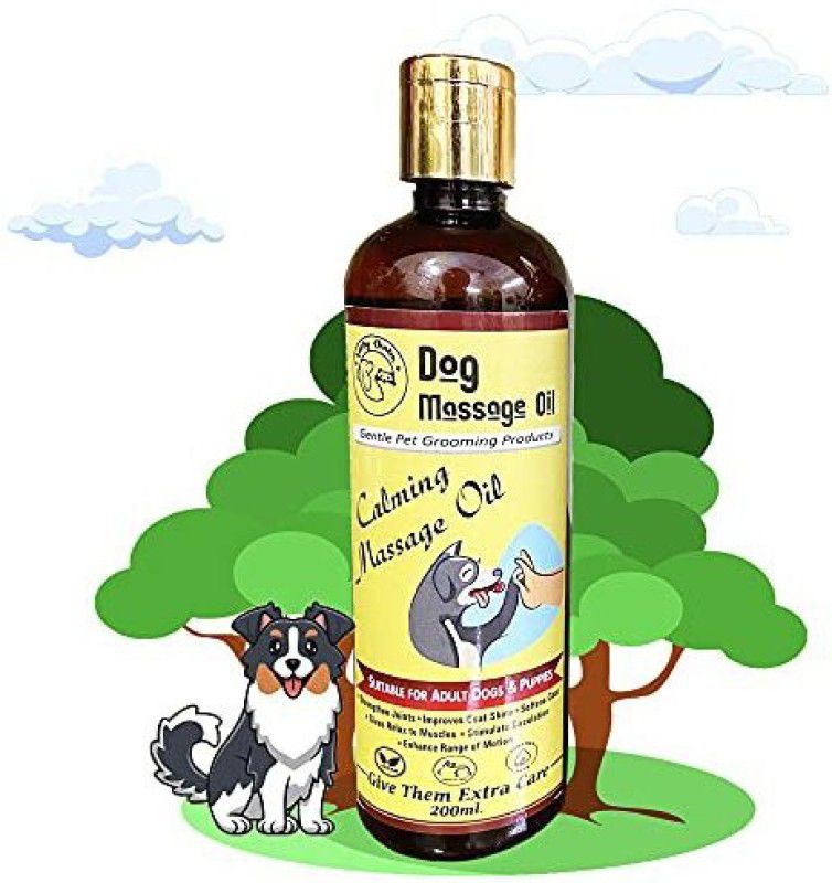 LuckyCharm Dog Massage Oil for Providing Muscles Relaxation, Strengthen Joints & Stimulate Circulation 200 ml Pet Facial Cleanser  (Suitable For Dog)