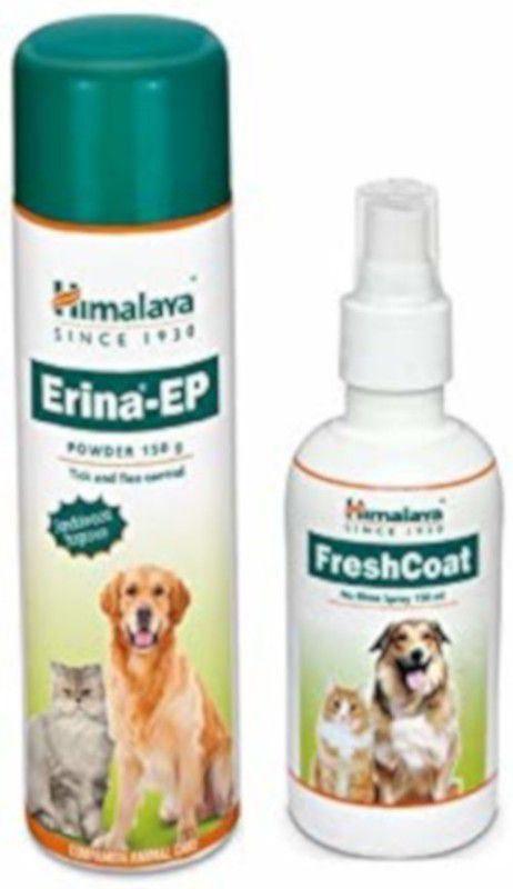 HIMALAYA Erina EP Powder 150g and Erina Coat cleanser 200 350 ml Pet Coat Cleanser  (Suitable For Dog, Cat)