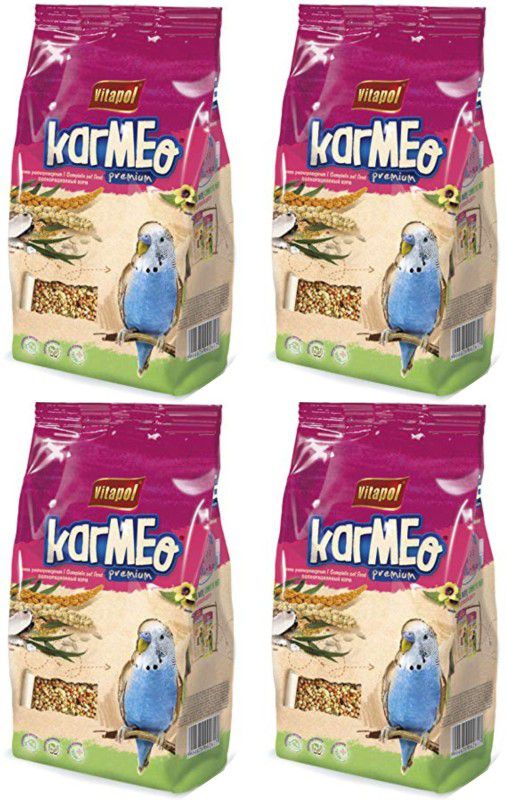 vitapol Karmeo Food for Budgie 500gm (Pack of 4) Vegetable, Fruit 2 kg (4x0.5 kg) Dry Adult, Young, Senior Bird Food