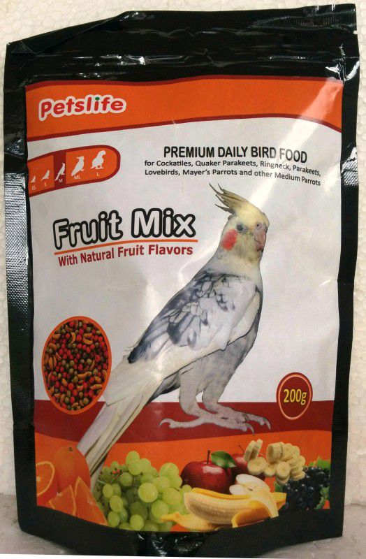 TAIYO Petslife cockatiles Birds Daily food 200g ** COLOURFUL AQUARIUM ** Fruit 0.2 kg Dry Adult Bird Food