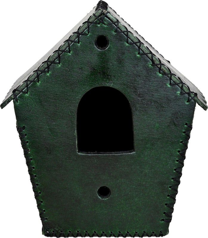 Sparrow Daughter Leather Bird House Nest Box for Garden ,Outdoor Decor Bird House  (Wall Mounting)