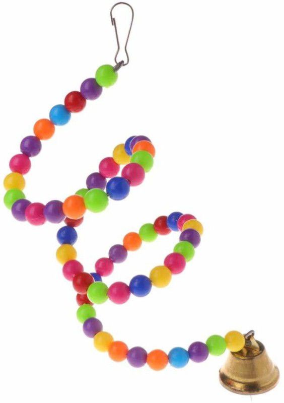 Sage Square Natural Wood Bead Swing Flexible Ladder Toy for Cockatiel, Lovebird, Budgerigar, Sun Conure, Finch, African Grey, Canary, Cockatoo, Macaw, Budgies Birds Wooden Stick For Bird