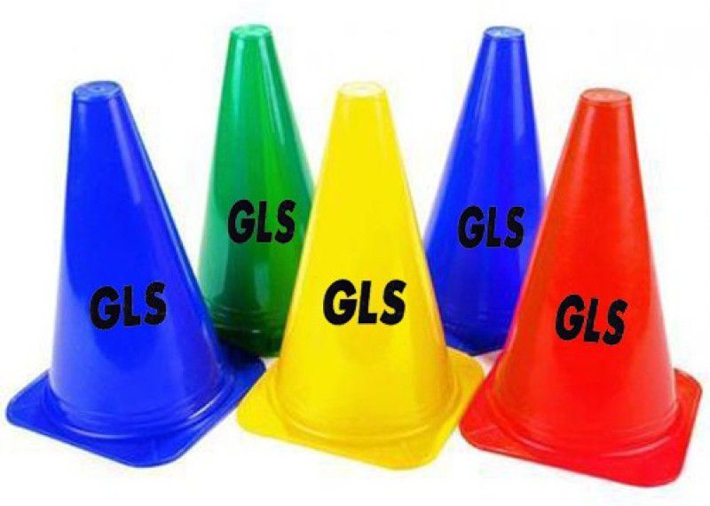 GLS 15 Inch Space Marker Cones For Football Cricket Pet Agility-5 Pcs Pet Agility Set  (Agility & Fitness)