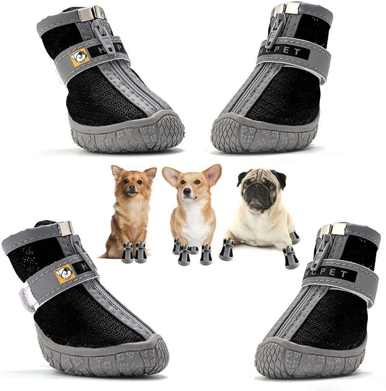 KUTKUT Shoes for Dog, Cat  (Black)