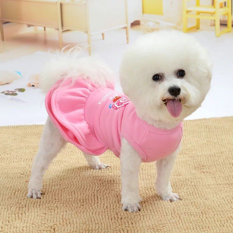 PETANGEL Frock, Dress for Dog, Cat  (Pink)