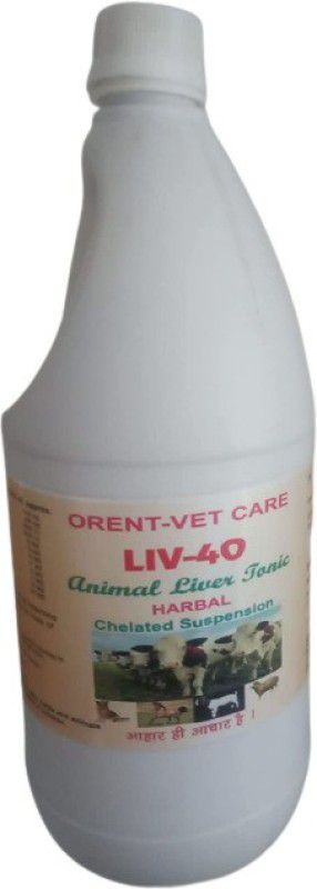 ORENT VET CARE Animal Feed Supplement Liv 40 Harbal Liver Tonic 1 LTR Pet Health Supplements  (1 L)