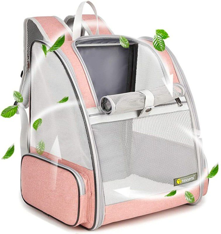 PALAY Breathable Design Cat Bag Carrier Backpack for Hot Weather, Expandable Cat Pink Backpack Pet Carrier  (Suitable For Cat)