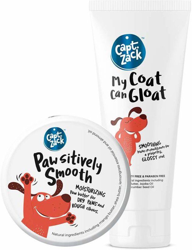 Captain Zack Combo|Pawsitively Smooth Paw Butter-100g + My Coat Can Gloat Leave-In-Conditioner-100g Pet Spa Kit