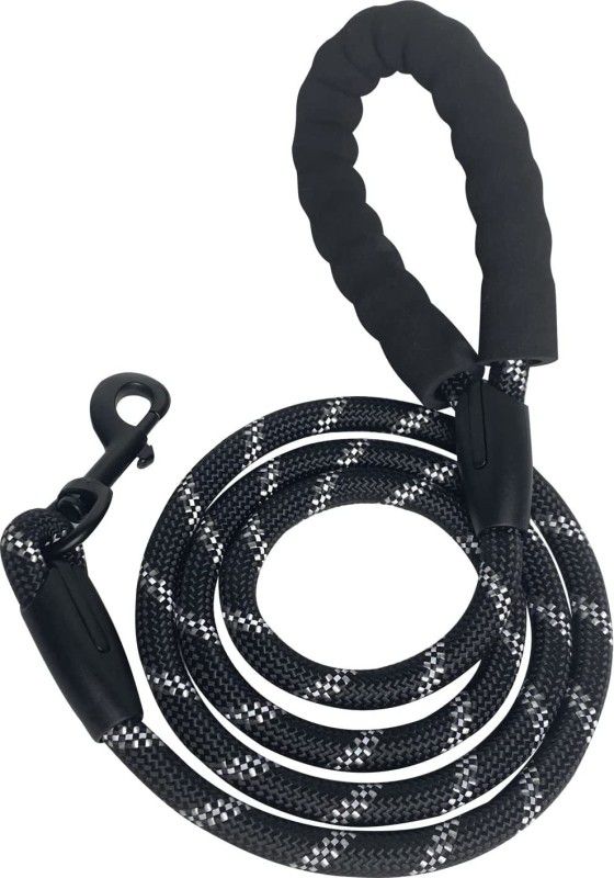 Avedia Nylon Dog Leash Durable Reflective Leash for Running and Training Pet Leashes Plain Dog & Cat Collar Charm  (Black, Other)