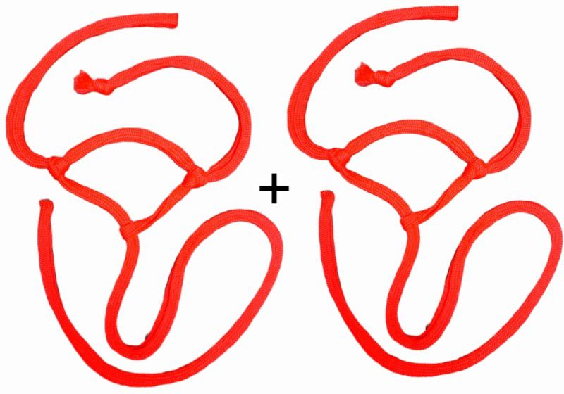 MsKESHAV PACK OF 2 COW MOHRI FROM PURE POLYESTER FOR COW AND BUFFALO 300 cm Cow Chain Leash  (Red)