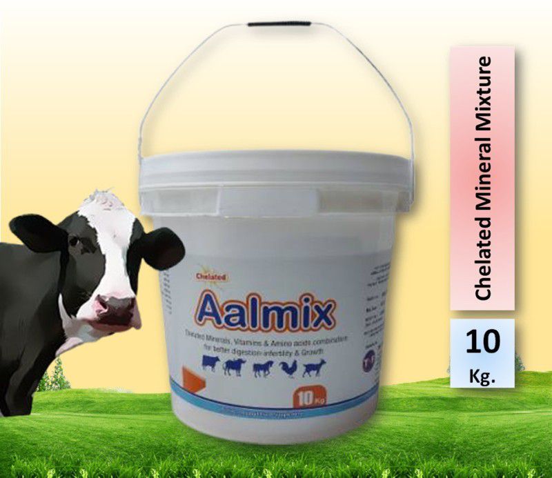 Aalmix Chelated Mineral Mixture for Cow, Buffalo, Sheep, Goat, Horse, Poultry (Powder) Pet Health Supplements  (10 kg)
