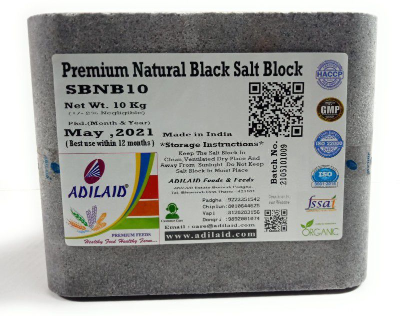 ADILAID Natural Black Block Salt Pet Health Supplements  (10 kg)