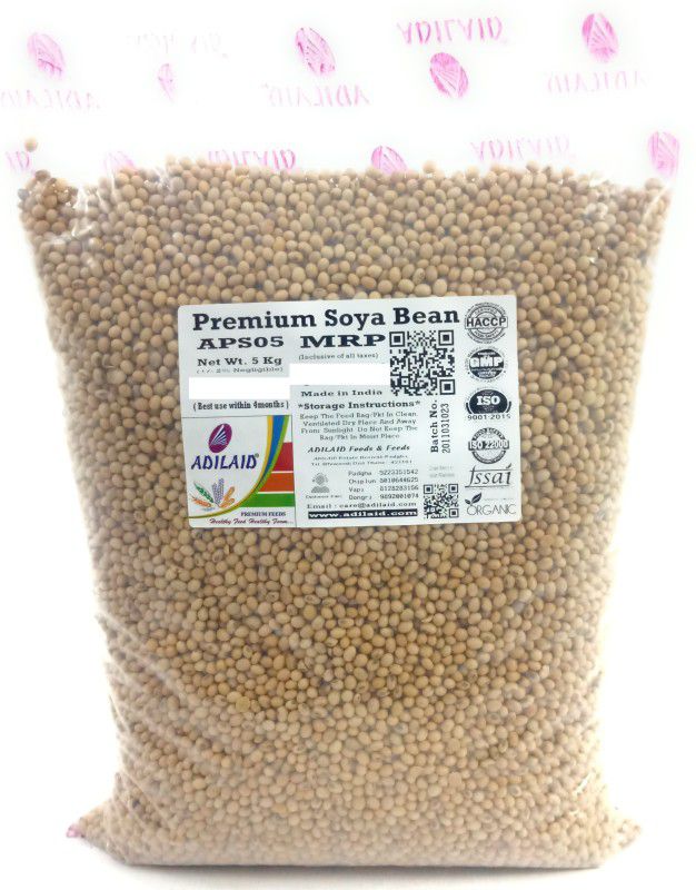 ADILAID Premium Soya Bean 5 kg Dry Young, Adult, Senior Goat Food