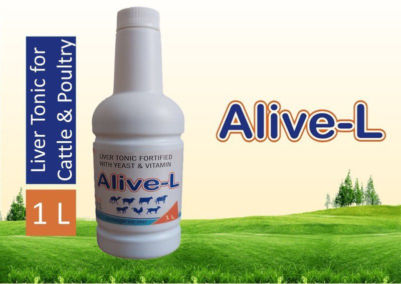 Alive - L Liver Tonic Fortified With Yeast & Vitamin for Cows, Buffaloes, Poultry, Horses Pet Health Supplements  (1 L)