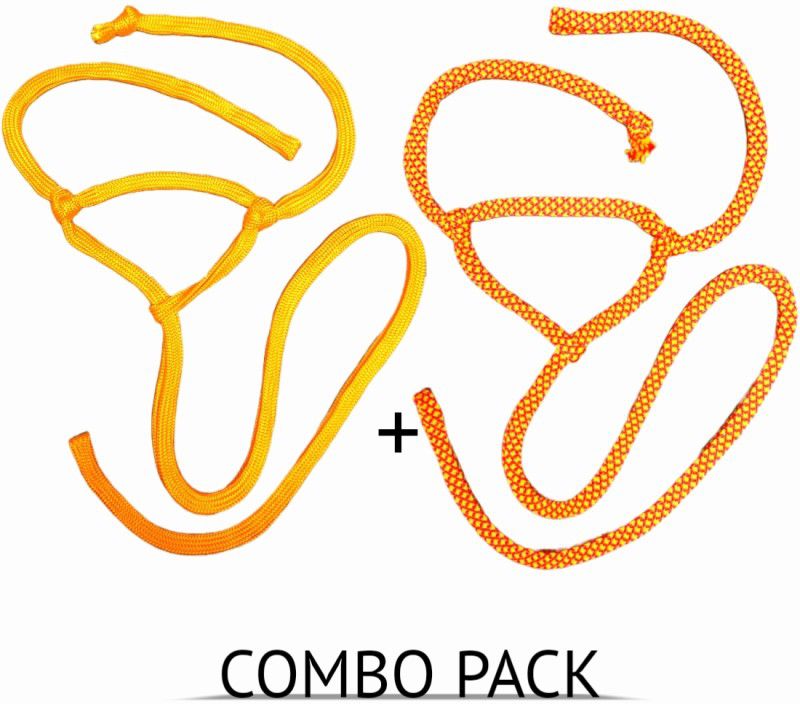 MsKESHAV COMBO PACK OF 2 COW MOHRI FROM POLYESTER FOR COW AND BUFFALO 300 cm Cow Chain Leash  (Yellow, Red)
