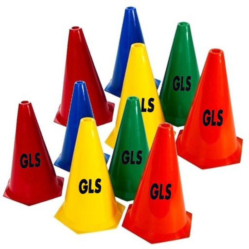 GLS 12 Inch Space Marker Cones For Football Cricket Pet Agility-10 Pcs Pet Agility Set  (Agility & Fitness)