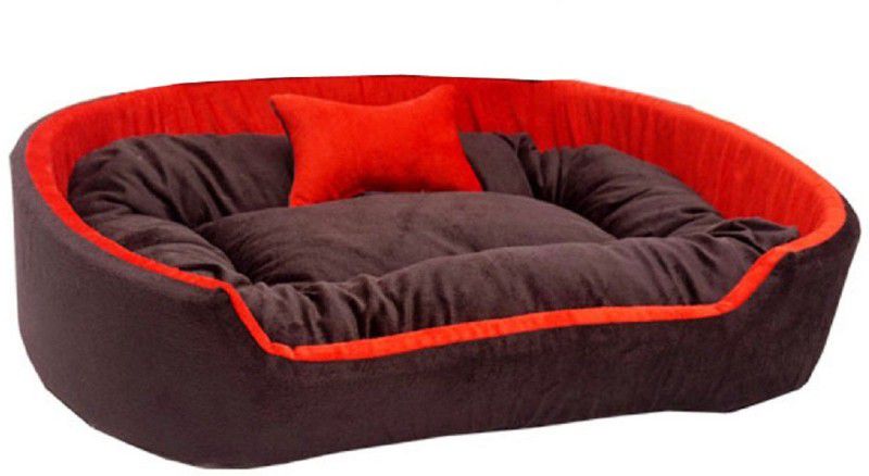 Little Smile Ultra Soft Ethinic Designer Bed for Dog and Cat Export Quality,Reversible Super XXXL Pet Bed  (Red)