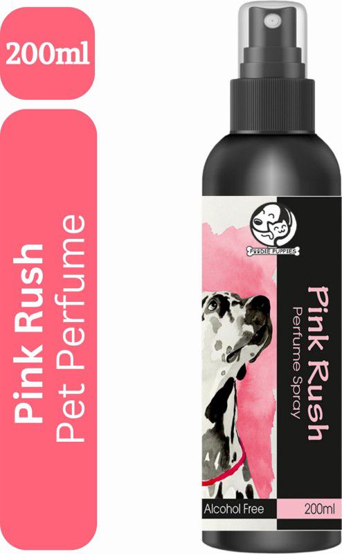Foodie Puppies Pink Rush Perfume Spray for Dogs, with Extract of Lavender & Aloe Vera, Body Pet Deodorizer  (200 ml, Pack of 1)