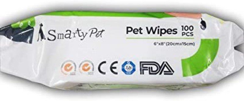 Pups&Pets PPet Wipes for Dogs, Puppies & Pets - Apple Scent 6"x 8" Pet Ear Eye Wipes  (Pack of 100)