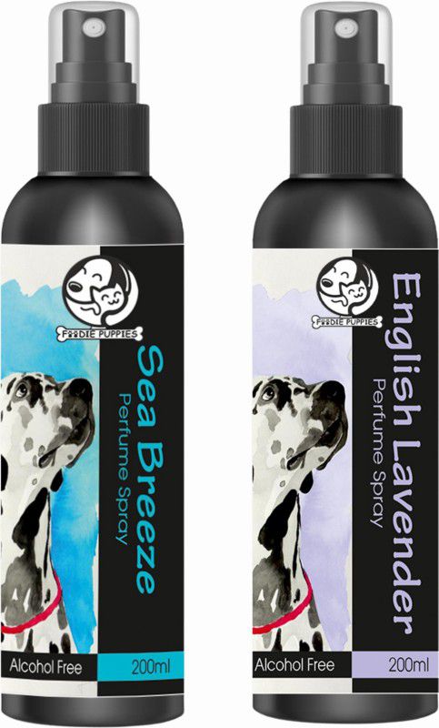 Foodie Puppies English Lavender + Sea Breeze Body Perfume Spray Daily Use - Dogs & Cat Deodorizer  (200 ml, Pack of 2)