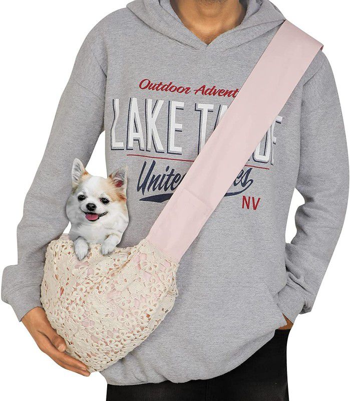 Jainsons Pet Products Travel Bag for Small Dogs | Puppies | Cats Single Shoulder Sling Carrier for Dogs (Small, Light Pink) Pink Purse Pet Carrier  (Suitable For Cat, Dog)