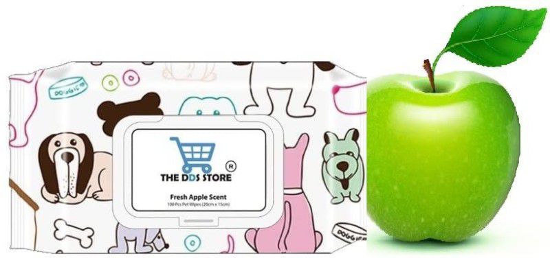 THE DDS STORE Pet Wipes for Dogs, Puppies & Pets - Apple Scent 6